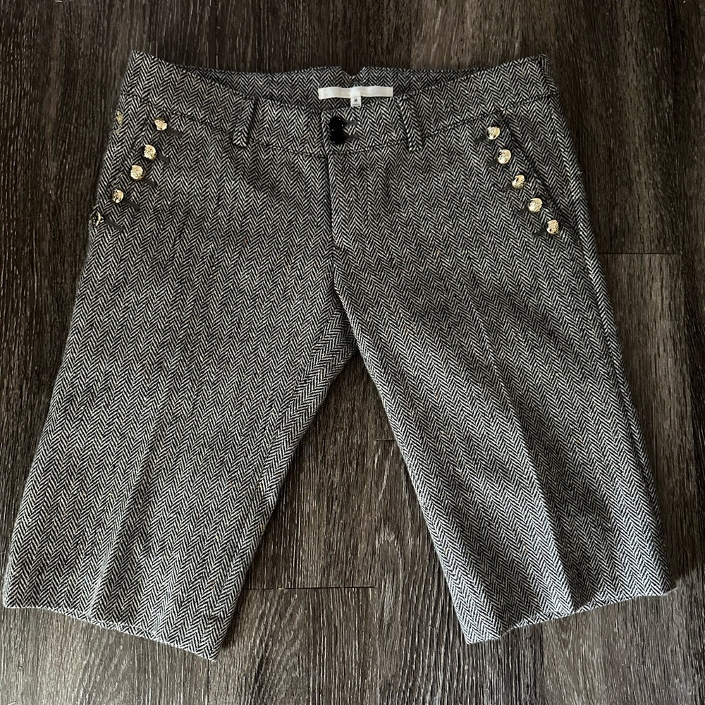 NWOT Mark & Lorna Herringbone Wool Golf Shorts, M